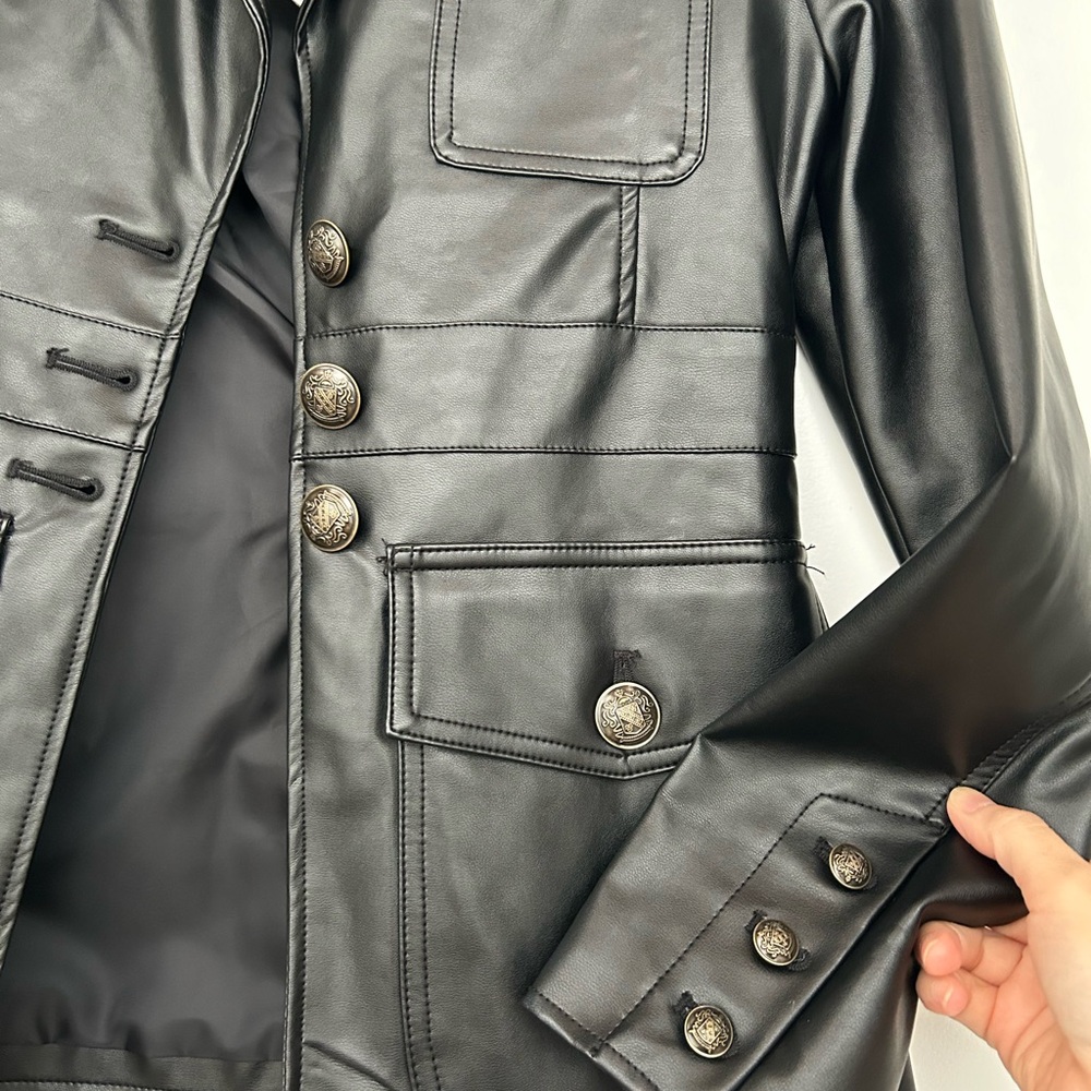 NWT Faux Leather Jacket - Picture 3 of 5